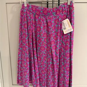 LuLaRoe Madison (Pink and Purple Floral Skirt)